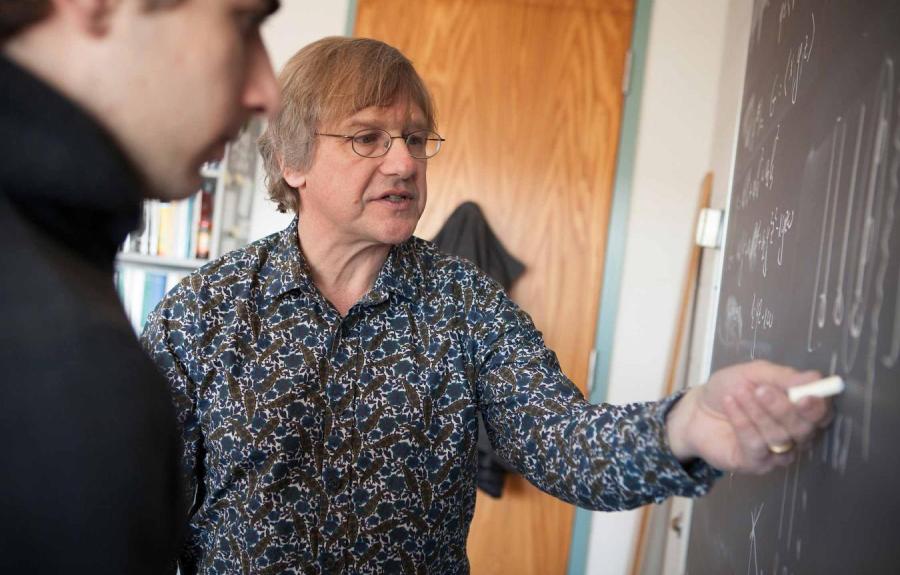 Professor Michael Stillman with student